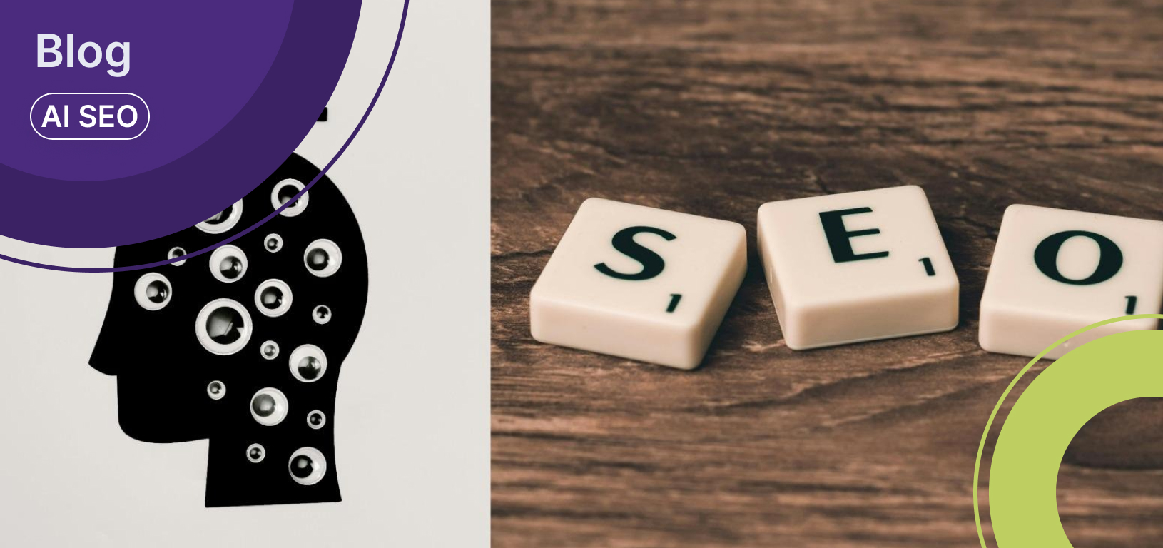 AI on the left side and three beads labeled SEO on the right side, representing how SEO companies for small business use AI to improve search performance.