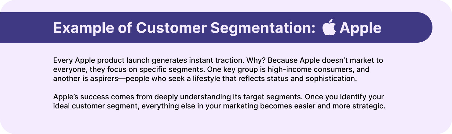 Apple shows how Digital Marketing for Small Businesses & Startups thrives with clear customer segmentation—targeting specific needs drives real traction.