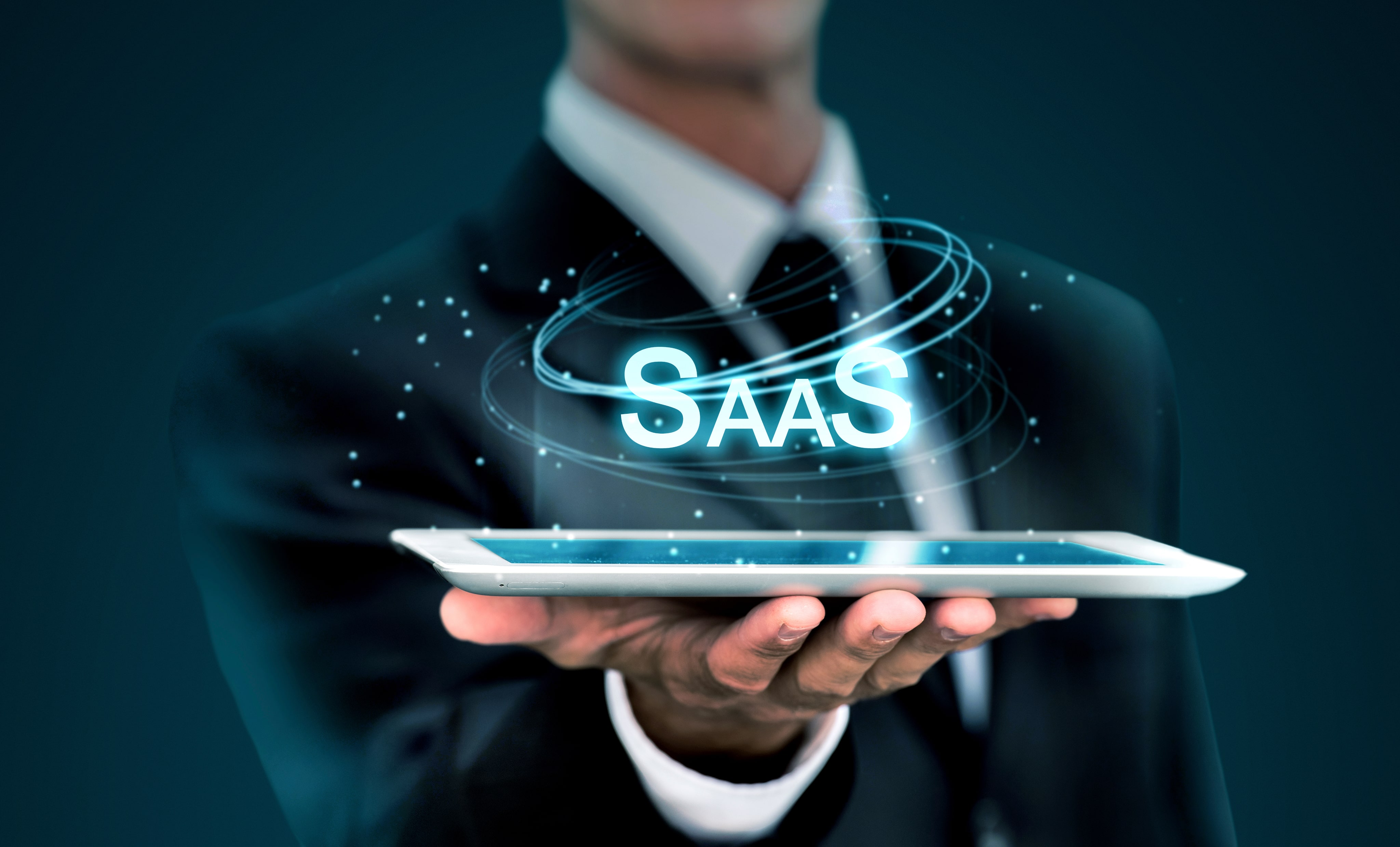 An image depicting the idea that Software as a Service (SaaS) is the key to future business success and transformation.