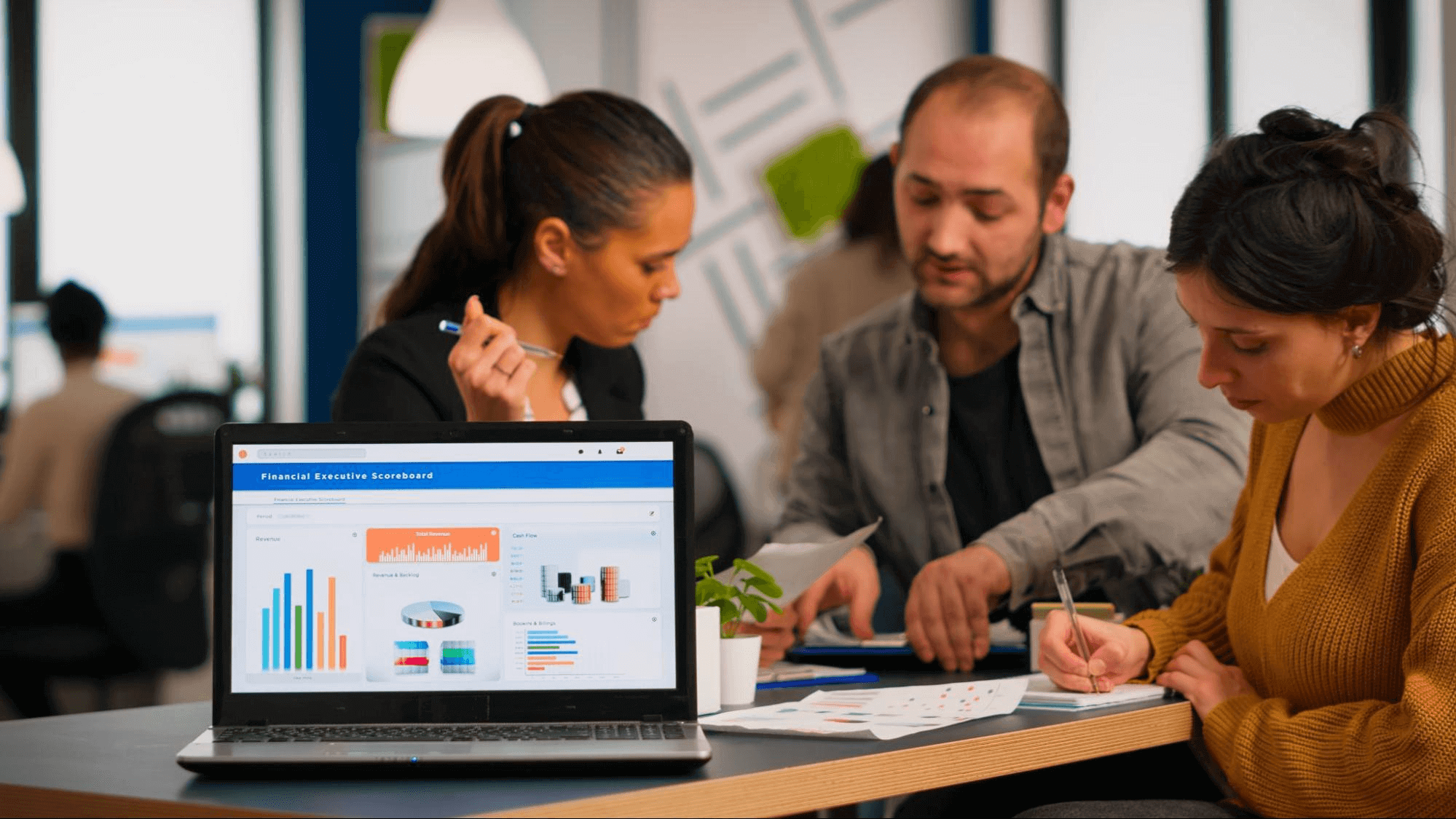 Affordable SEO services for small business highlighted by a finger pointing at the SEO button with optimization written underneath.